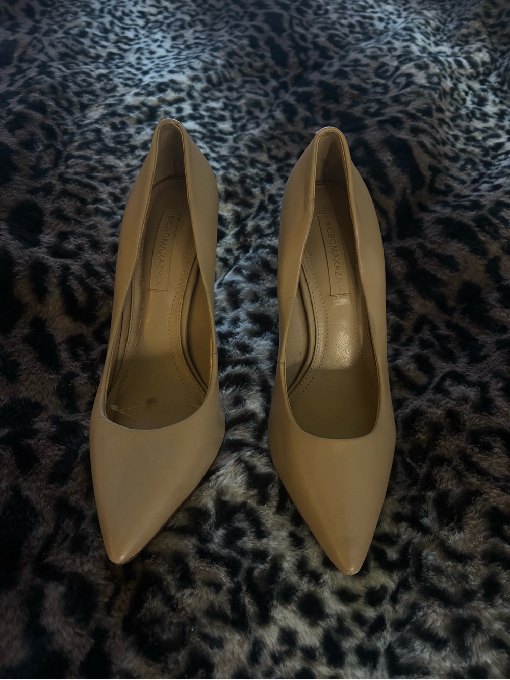 BCBGMaxAzria Nude Pointed Toe Pumps